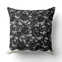 Antique Black Lace Collection: Decorative Pillow