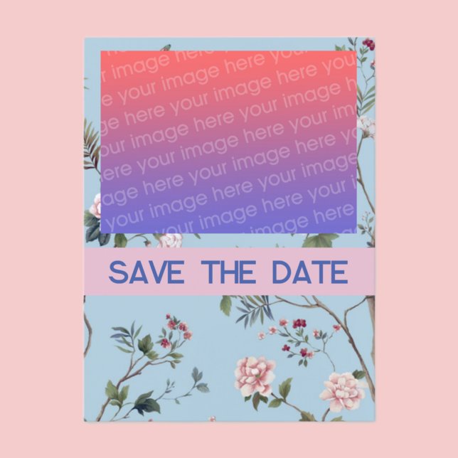 Antique Blue Floral Postcard (Creator Uploaded)