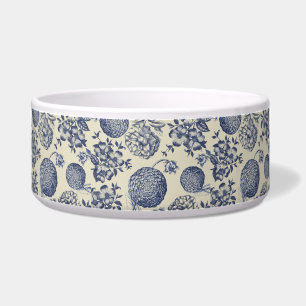 Antique Blue Flower Print Floral