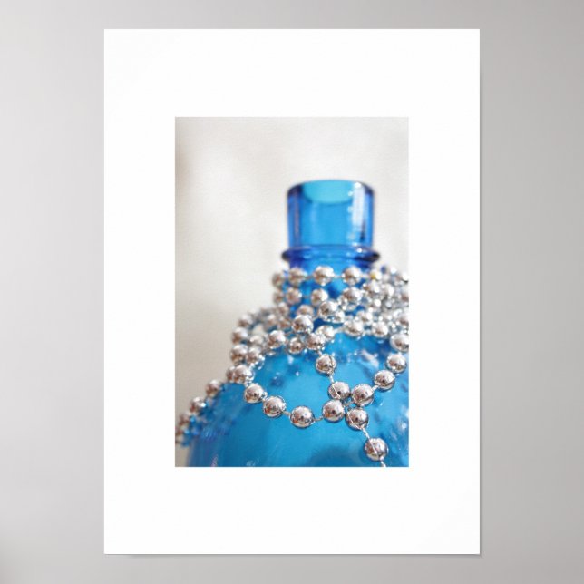 Antique Blue Glass Poster (Front)