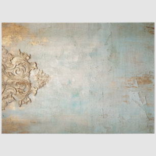 Antique Blue Romance Design Series 12 Tissue Paper