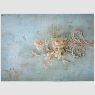 Antique Blue Romance Design Series 13 Tissue Paper