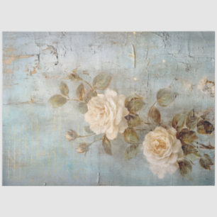 Antique Blue Romance Design Series 1 Tissue Paper