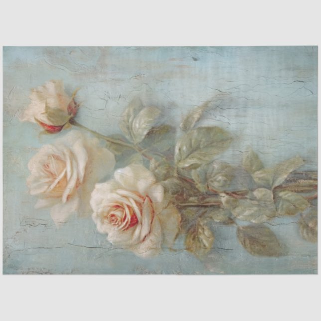 Antique Blue Romance Design Series 2 Tissue Paper (Front)