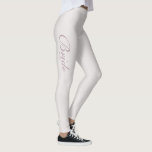 Antique blush pink rose engagement bride to be leggings<br><div class="desc">Antique blush pink rose engagement bride to be gift t-shirt. This beautiful classic floral collection will be perfect for an indoor or outdoor garden celebration for a wedding, bridal shower, baby shower or a country style celebration. Just modify it the way you like it, the entire collection is customisable. Enjoy...</div>