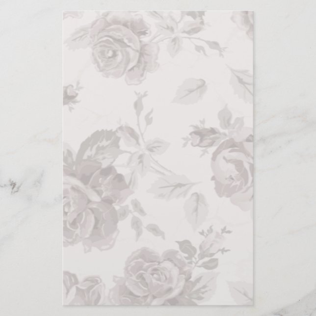 Antique blush pink rose engagement party stationar stationery (Front)