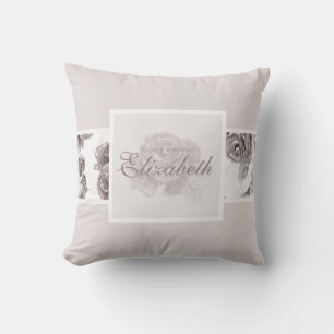 Antique blush pink rose will you be my bridesmaid cushion