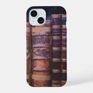 Antique book Bindings Books iPhone 15 Case