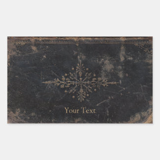 Antique Book Cover Add Text Rectangular Sticker
