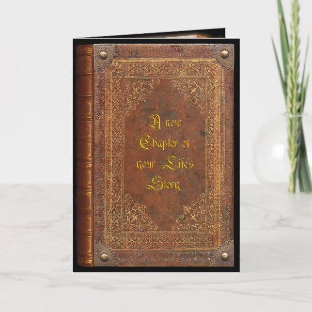 Antique Book (customisable) Card (Front)