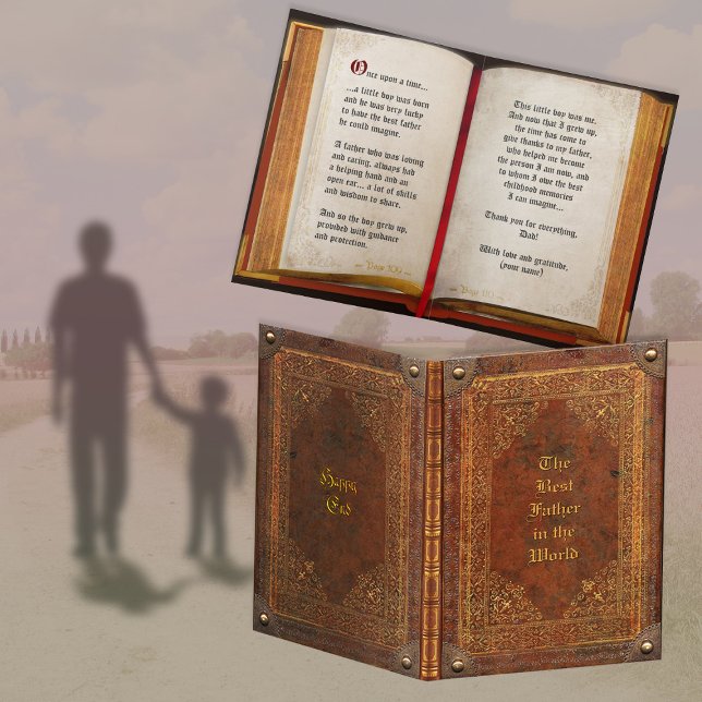 Antique Book (customisable) Father's Day Card (Creator Uploaded)