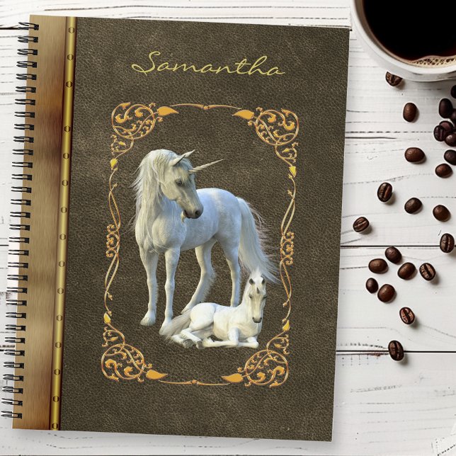 Antique Book Look Unicorn Leather Metallic (Creator Uploaded)