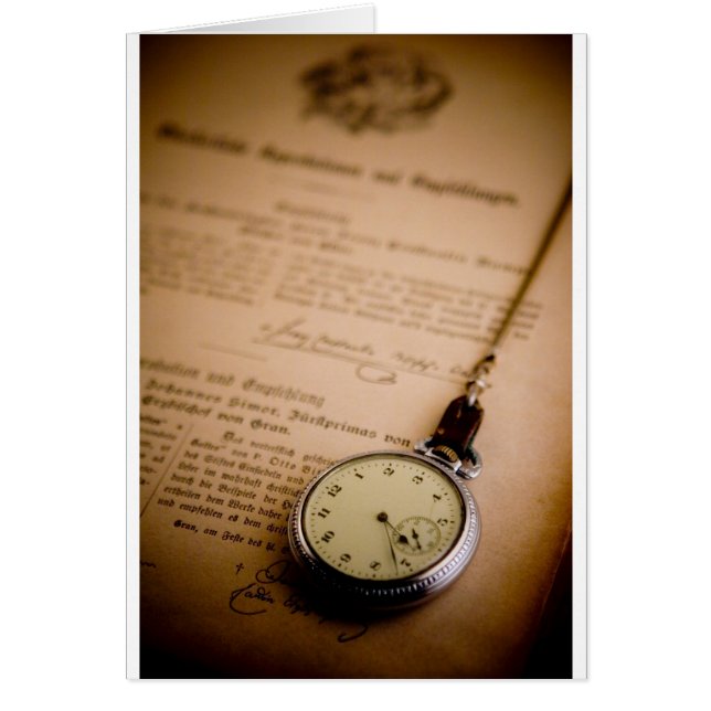 Antique Book Paper Pocket Watch Fob (Front)
