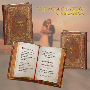 Antique Book Wedding invite (customisable)