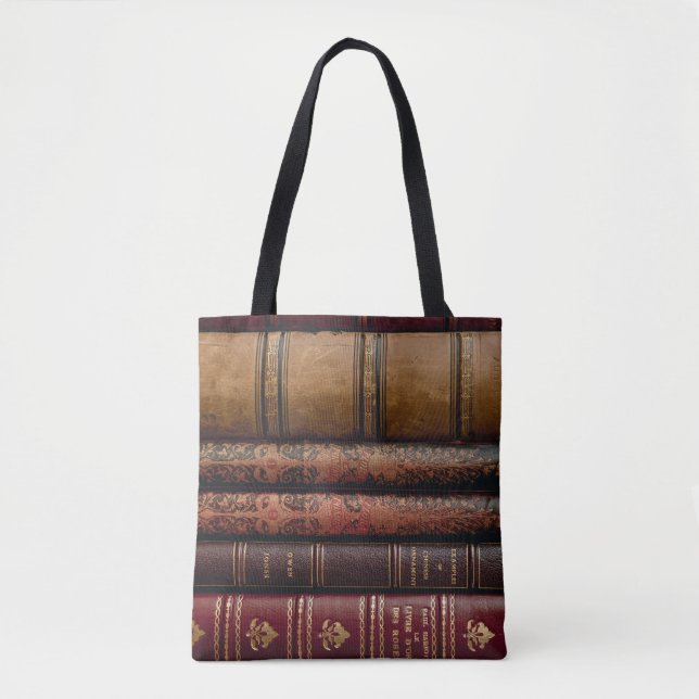 Antique Books Book Lover Tote Bag (Front)