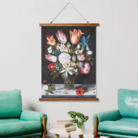 Antique Bosschaert Dutch Tulips and Roses Art