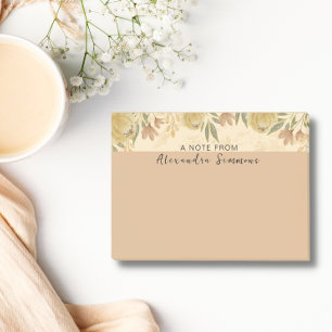 Antique Botanic and Floral Personalised Post-it Notes