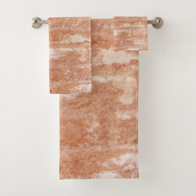 Antique Brass Bricks Bath Towel Set (Insitu)