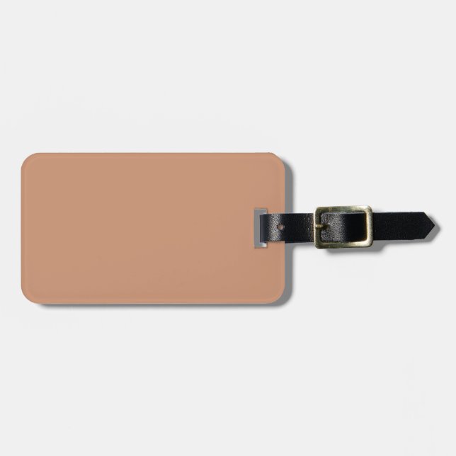 Antique brass (solid colour)  luggage tag (Front Horizontal)