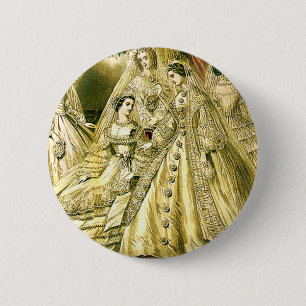 Antique Bride Vintage Wedding 6 Cm Round Badge