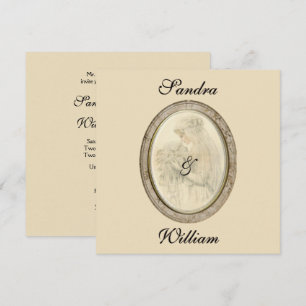 Antique Bride Wedding Invitation