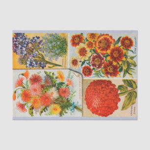 Antique Brilliant Colour Summer Flower Tissue Pape Paper