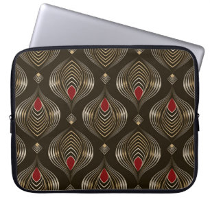 Antique Bronze: Seamless Ornamental Elegance Laptop Sleeve