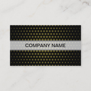 Antique bronze Techno Dots Modern Black Business Card