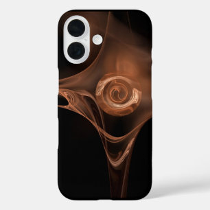 ANTIQUE BROWN FRACTAL ROSE iPhone 16 CASE