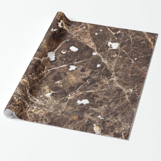 Antique Brown Marble Stone Wrapping Paper (Unrolled)