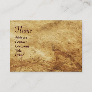 ANTIQUE BROWN PARCHMENT Monogram Business Card