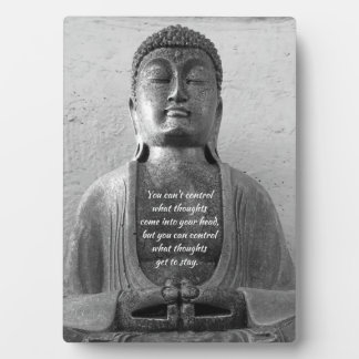 Antique Buddha statue, inspiration - 5x7 easel Plaque