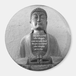 Antique Buddha statue, quote, meditation, magnet