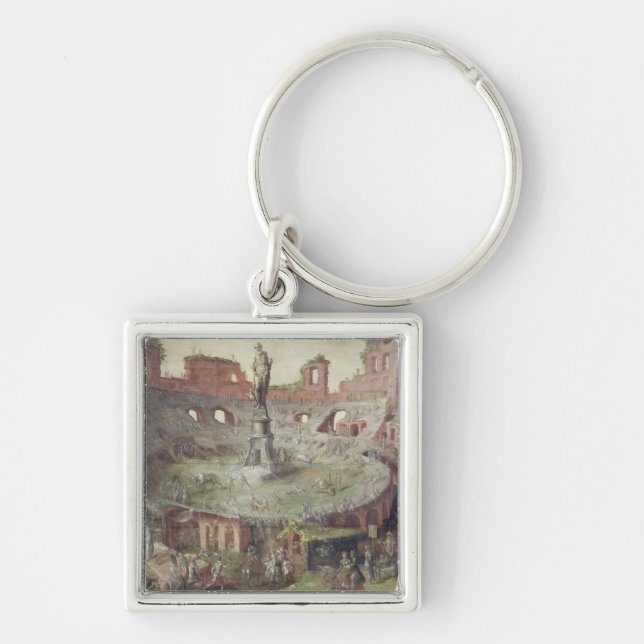 Antique Bullfighting, 1552 Key Ring (Front)