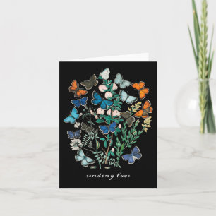 Antique butterflies and moths Colourful Invitation