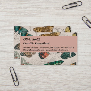 Antique Butterfly Illustration: 1820 Goldsmith Business Card