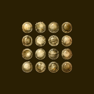 Antique Buttons Scrapbook Embellishments