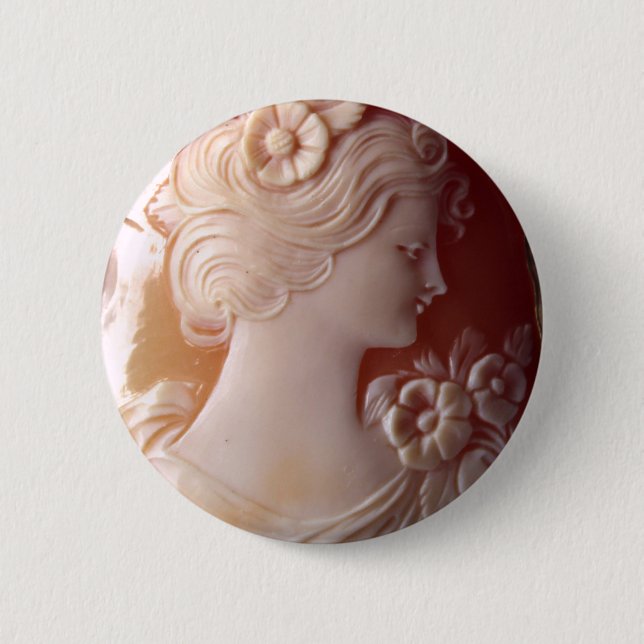 Antique Cameo 6 Cm Round Badge (Front)