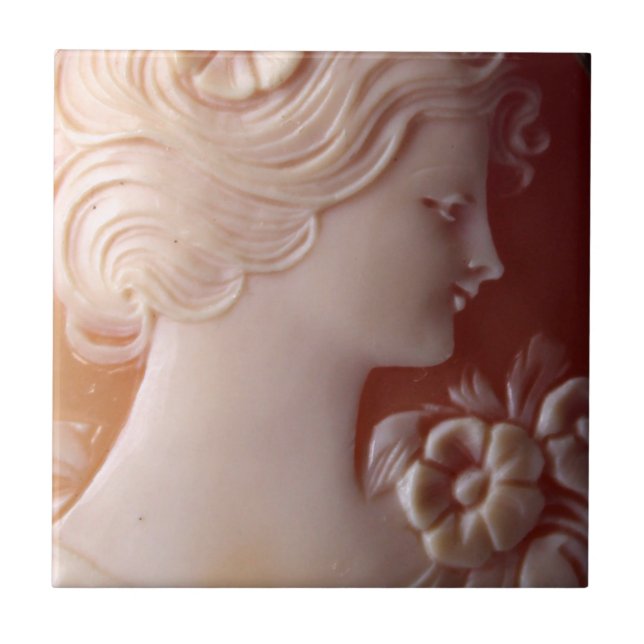 Antique Cameo Ceramic Tile (Front)