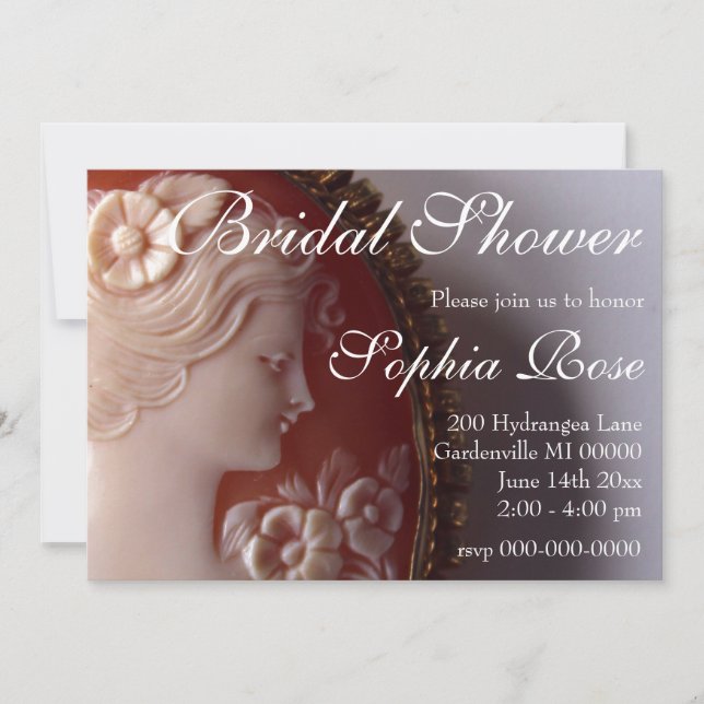 Antique Cameo Invitation (Front)