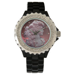ANTIQUE CAMEO, LADY WITH GRAPES AND GRAPEVINES WATCH