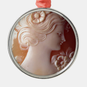 Antique Cameo Metal Tree Decoration