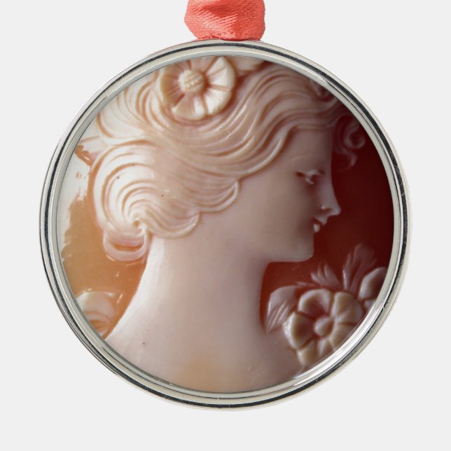 Antique Cameo Metal Tree Decoration (Front)