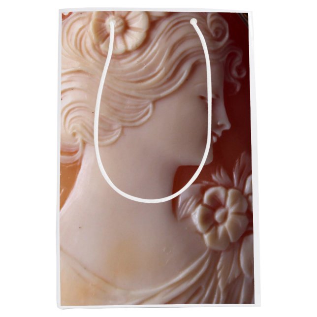 Antique cameo - vintage jewellery medium gift bag (Front)