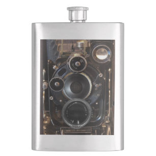 Antique Camera Photography Vintage Lens Film Hip Flask