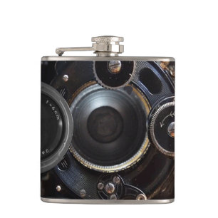 Antique Camera Photography Vintage Lens Film Hip Flask