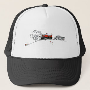 Antique Camper and Car Trucker Hat