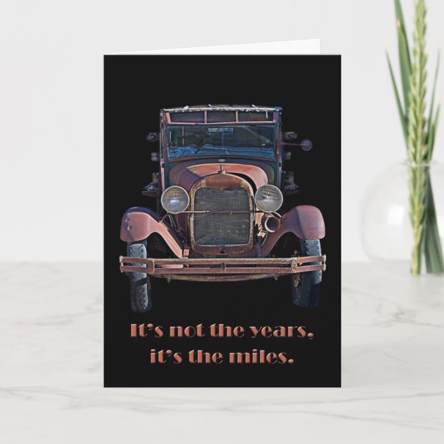 Antique Car Birthday Card (Front)