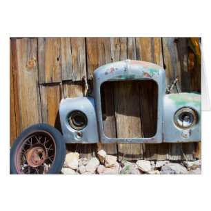 Antique Car Frame on Old Barn