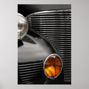antique car grill abstract poster